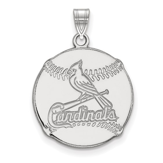 Sterling Silver MLB St. Louis Cardinals Large Pendant Sterling Silver MLB St. Louis Cardinals Large Pendant